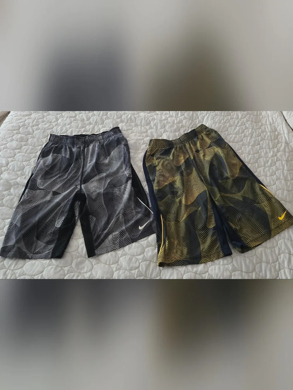 Set Of 2 Nike basketball XL Dri Fit Legacy All Over AOP Training Shorts Elastic